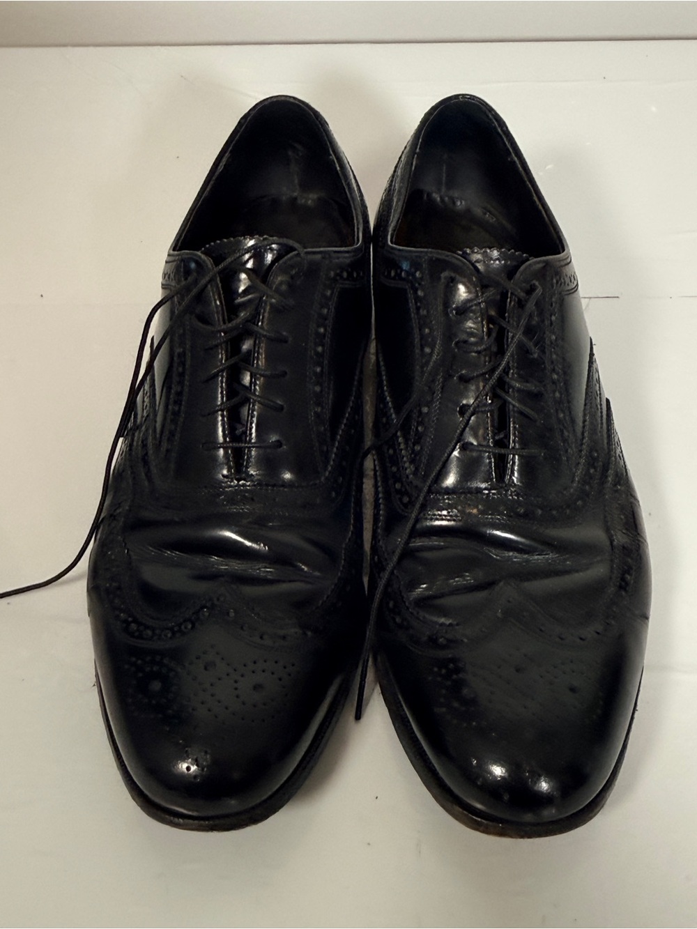 Florsheim Black Leather Wingtip Oxford Dress Shoes Brogue Men 10.5D